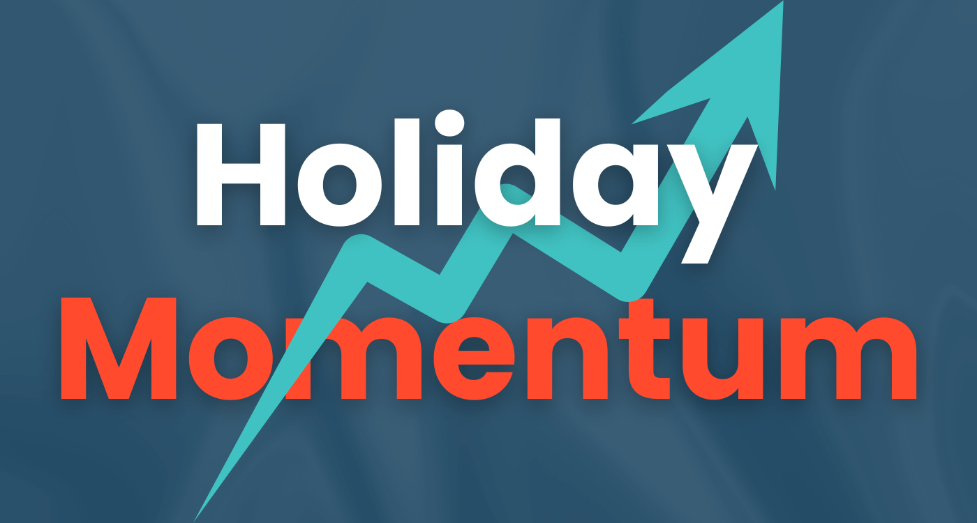 An image depicting the vibrant energy of the holidays, showcasing momentum arrows for growth.